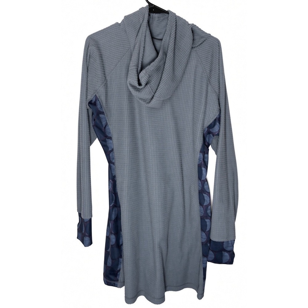 Youer Women's Size Xl Fleece Hoodie Dress Pockets Active Printed Sleeves EUC - Picture 5 of 6